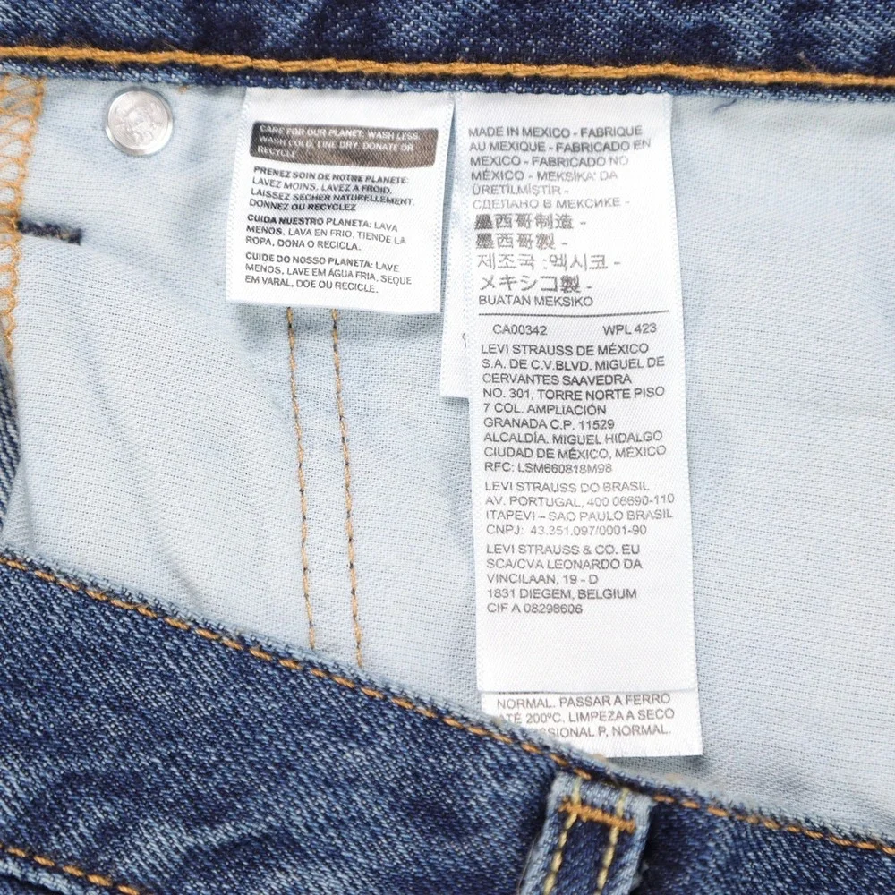 Levis 550 Relaxed Fit Mens Jeans 40x32 Dark Wash Blue Denim Straight 00550-4886